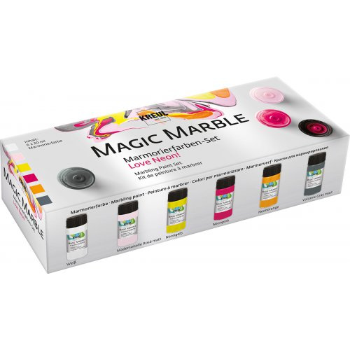 Kreul Sada Mramorovací barva Magic Marble LOVE NEON 6 x 20 ml