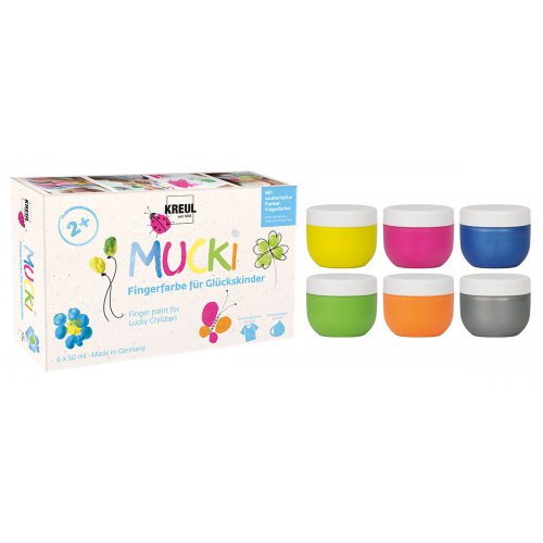 Mucki Sada prstové barvy MUCKI FORTUNE 50 ml 6 barev