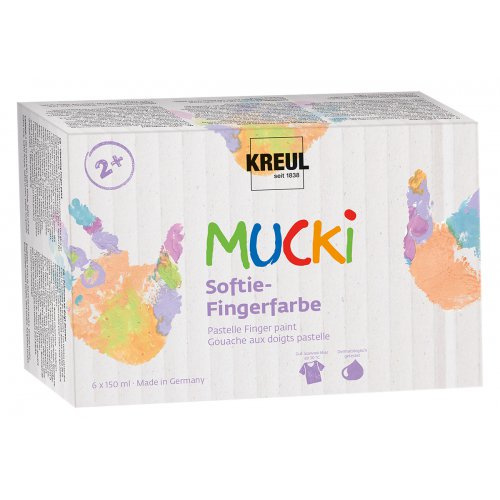 Mucki Sada Prstové barvy MUCKI SOFTIE 6 barev