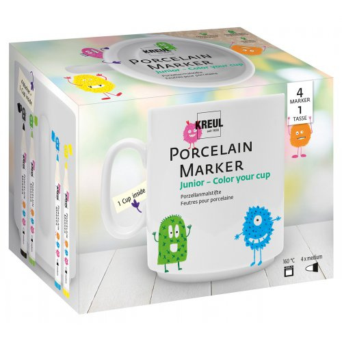 Kreul Sada Fix na porcelán KREUL medium JUNIOR s hrníčkem