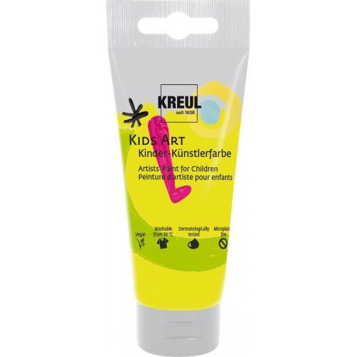Kreul Umělecká barva KIDS ART pro děti 75 ml FLUORESCENTNÍ ŽLUTÁ