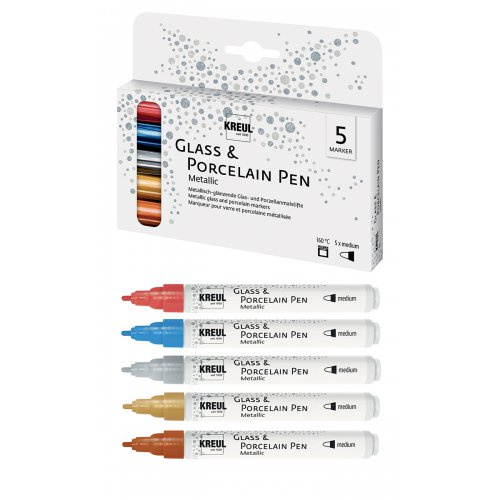 Kreul Sada Fix na sklo a porcelán KREUL METALLIC 5 barev