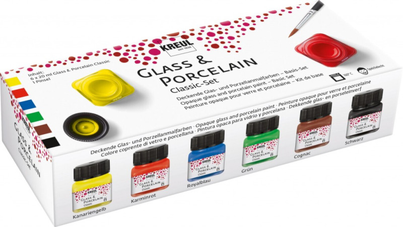 Kreul Sada barev na sklo a porcelán KREUL CLASSIC 6 x 20 ml