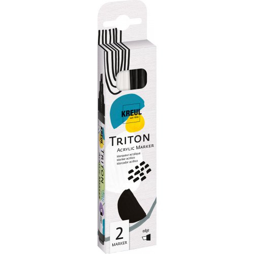 Kreul Sada akrylový fix TRITON edge ČERNÁ + BÍLÁ