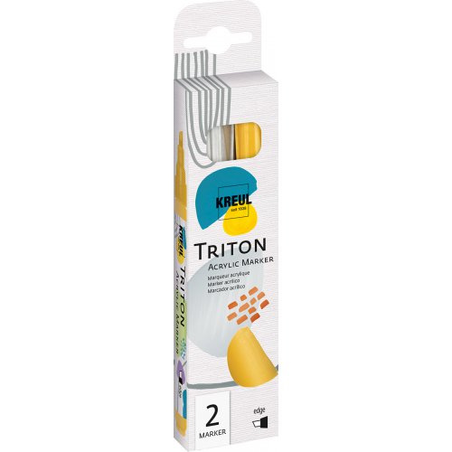 Kreul Sada akrylový fix TRITON edge STŘÍBRNÁ + ZLATÁ