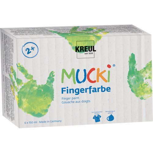 Mucki Sada Prstové barvy MUCKI 6 barev