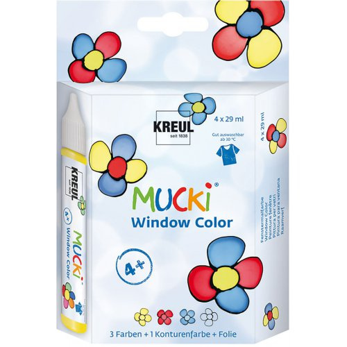 Mucki Sada Barva na sklo MUCKI WINDOW COLOR 29 ml v tubě 4 barvy