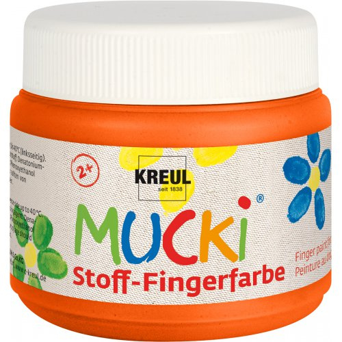 Mucki Prstová barva na textil MUCKI 150 ml ORANŽOVÁ