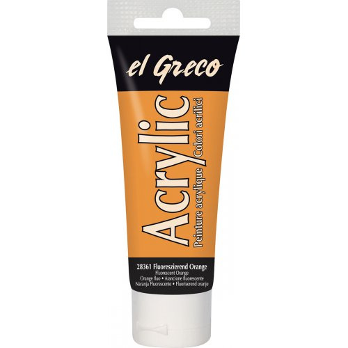 Kreul Akrylová barva EL GRECO 75 ml FLUORESCENČNÍ ORANŽOVÁ