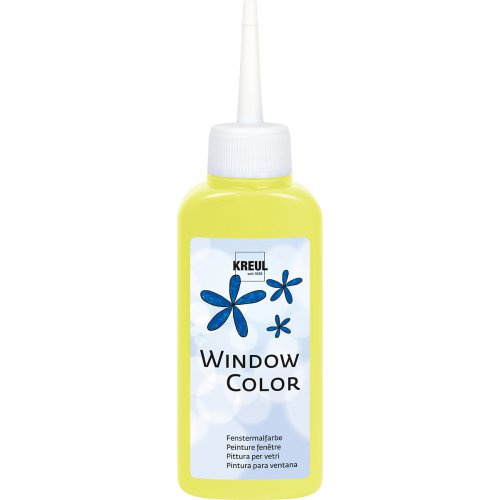 Kreul Barva na sklo WINDOW COLOR 80 ml fluorescentní ŽLUTÁ