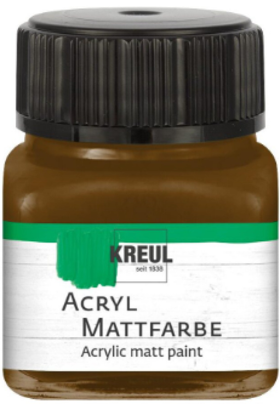 Kreul Akrylová barva matná KREUL 20 ml TMAVÁ HNĚDÁ