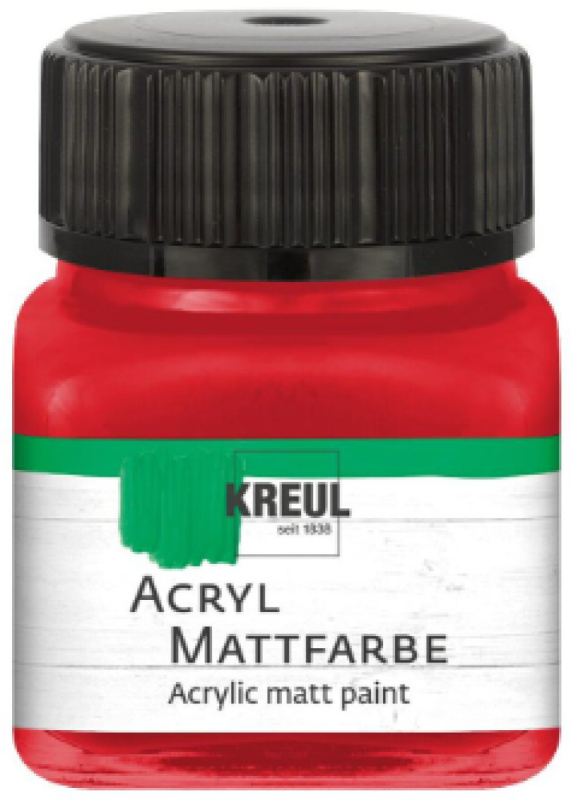 Kreul Akrylová barva matná KREUL 20 ml TMAVÁ ČERVENÁ