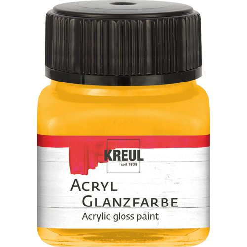 Kreul Akrylová barva lesklá KREUL 20 ml TMAVÁ ŽLUTÁ