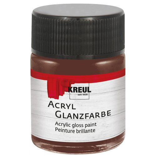 Kreul Akrylová barva lesklá KREUL 50 ml TMAVÁ HNĚDÁ