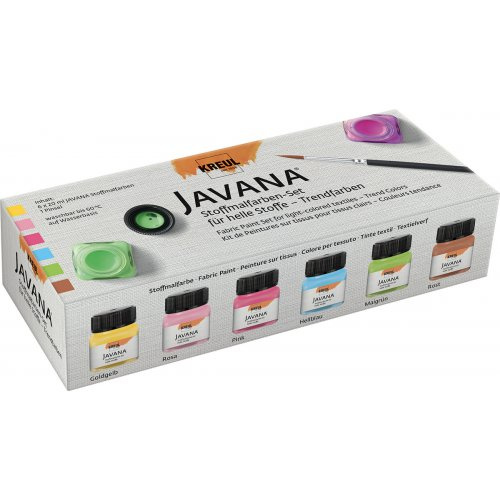 Kreul Sada barev na světlý textil JAVANA 6 x 20 ml - Trendy