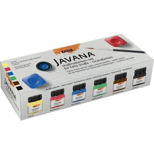 Kreul Sada barev na světlý textil JAVANA 6 x 20 ml - Základní