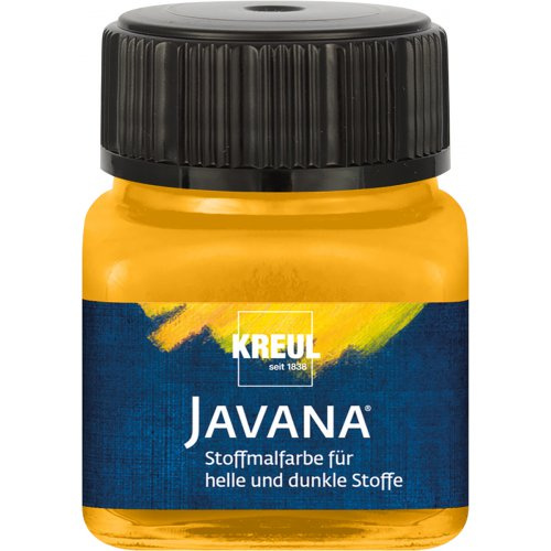 Kreul Barva na světlý a tmavý textil JAVANA 20 ml ZLATOŽLUTÁ
