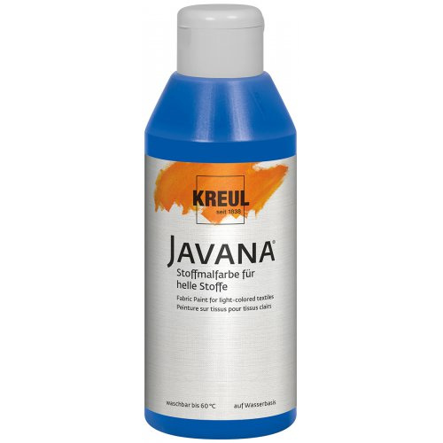 Kreul Barva na světlý textil JAVANA 250 ml KRÁLOVSKÁ MODRÁ