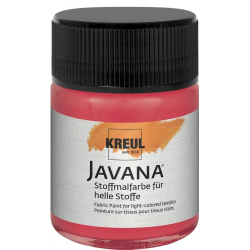 Kreul Barva na světlý textil JAVANA 50 ml KARMÍNOVÁ ČERVENÁ