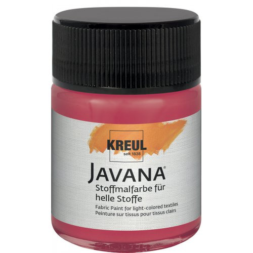 Kreul Barva na světlý textil JAVANA 50 ml RUBÍNOVÁ ČERVENÁ