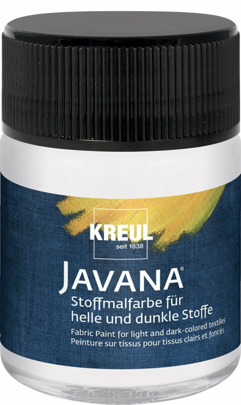 Kreul Barva na světlý a tmavý textil JAVANA 50 ml BÍLÁ