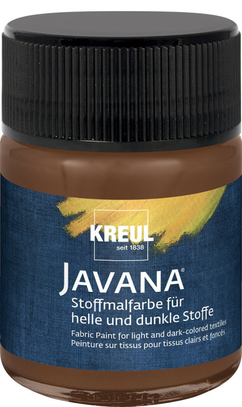 Kreul Barva na světlý a tmavý textil JAVANA 50 ml HNĚDÁ