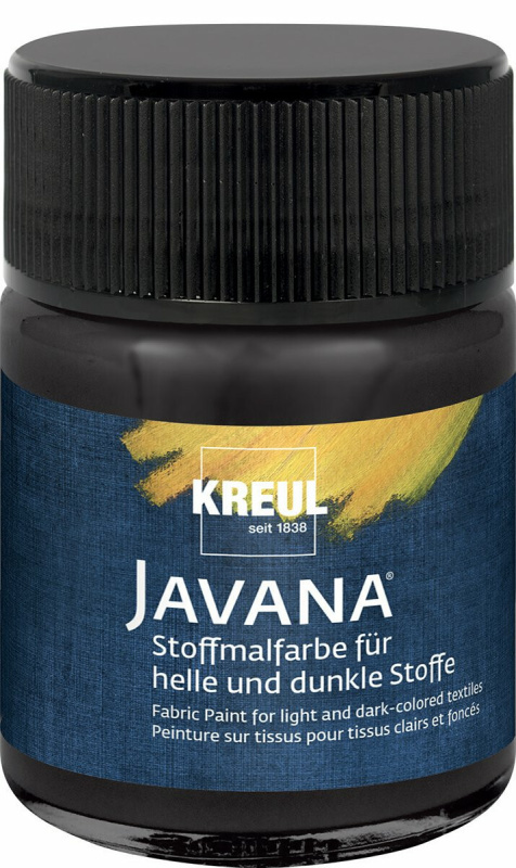 Kreul Barva na světlý a tmavý textil JAVANA 50 ml ČERNÁ