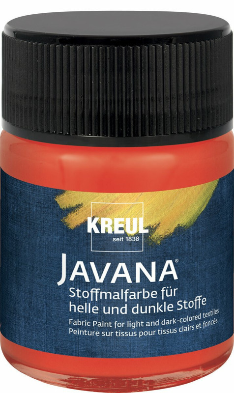Kreul Barva na světlý a tmavý textil JAVANA 50 ml ČERVENÁ