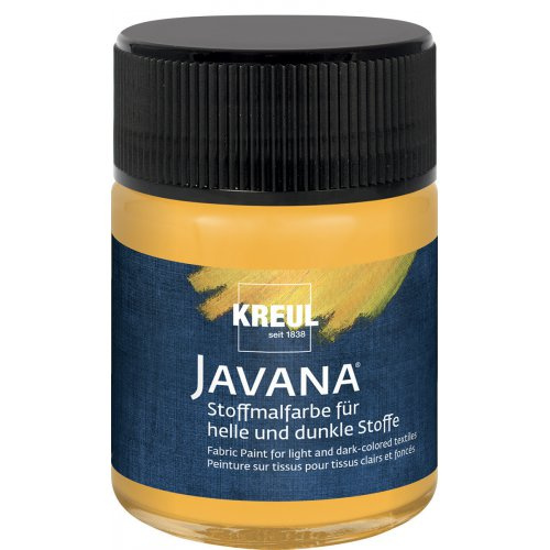 Kreul Barva na světlý a tmavý textil JAVANA 50 ml ZLATOŽLUTÁ