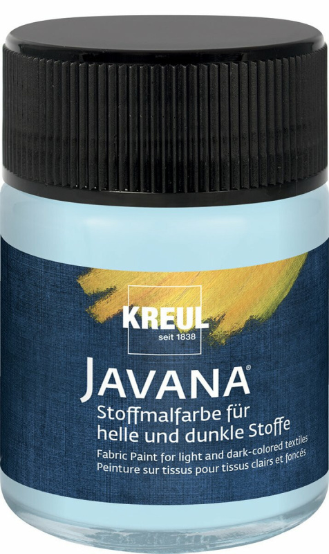 Kreul Barva na světlý a tmavý textil JAVANA 50 ml LEDOVÁ MODRÁ