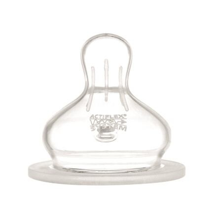 Nip dudlík orthodontický na láhev s širokým hrdlem, silikon, průtok M, 2 ks