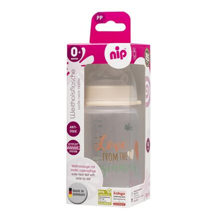NIP Láhev PP,široká,silikon-M,260,uni