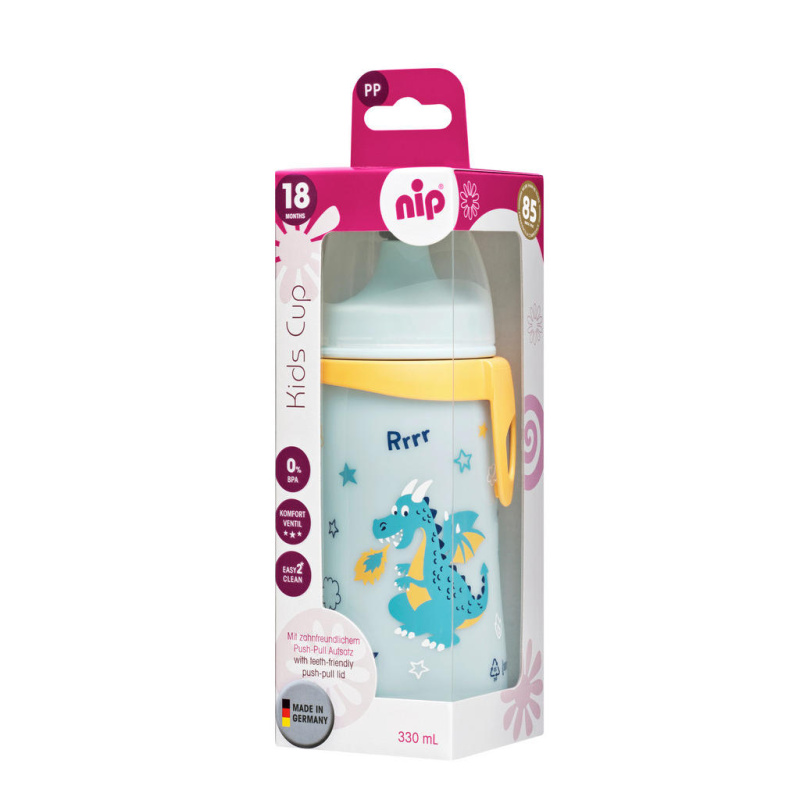 Nip láhev Kids cup, 330 ml, kluk, s pítkem