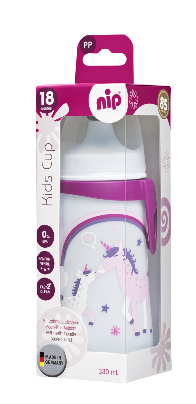 Nip láhev Kids cup, 330 ml, holka, s pítkem