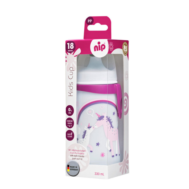 Nip láhev Kids cup, 330 ml, holka, s pítkem