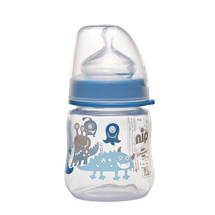 Nip PP láhev se širokým hrdlem, 150 ml, kluk, silikon dudlík M