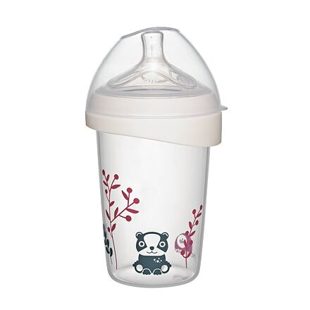 Nip First Moments PP láhev s širokým hrdlem, 270 ml, méďa