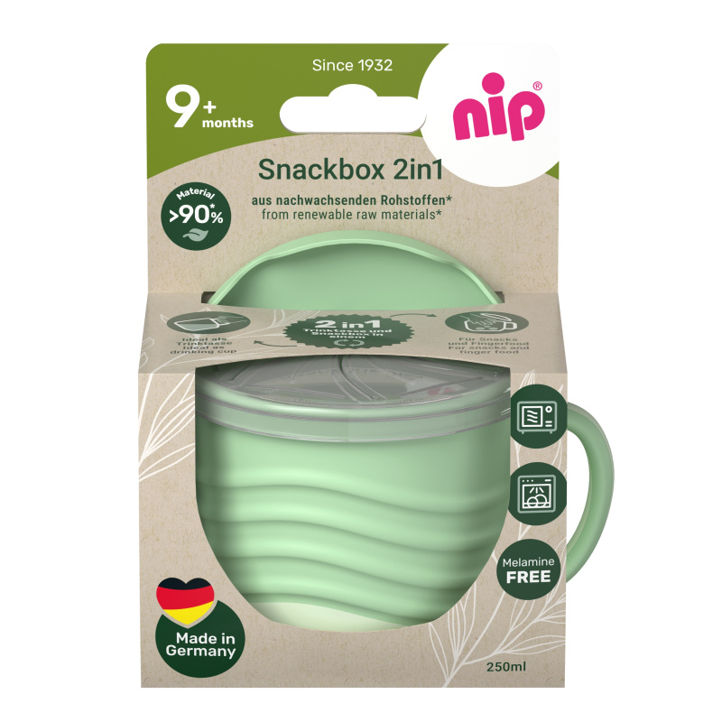 NIP GREEN line snackbox 2v1, 1ks, green