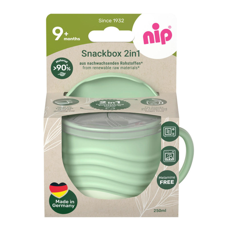NIP GREEN line snackbox 2v1, 1ks, green