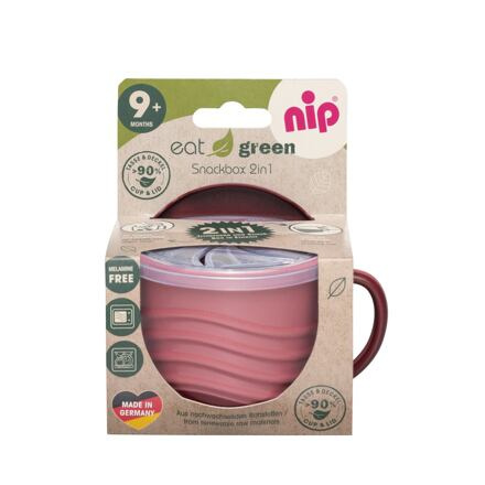 NIP GREEN line snackbox 2v1, červený