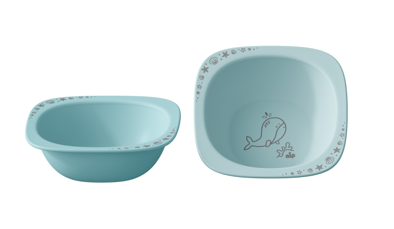 NIP NATURE line miska, 4m+, 2ks, blue