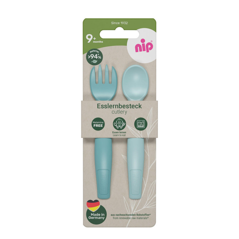 NIP NATURE line příbor 2ks, od 9m+, blue