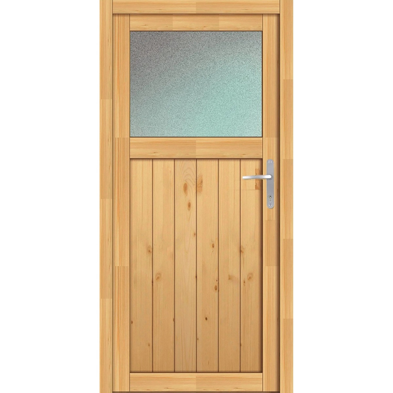 Panto Dřevěné vedlejší vchodové dveře NET 501, přírodní smrk, 98 x 200 cm, P