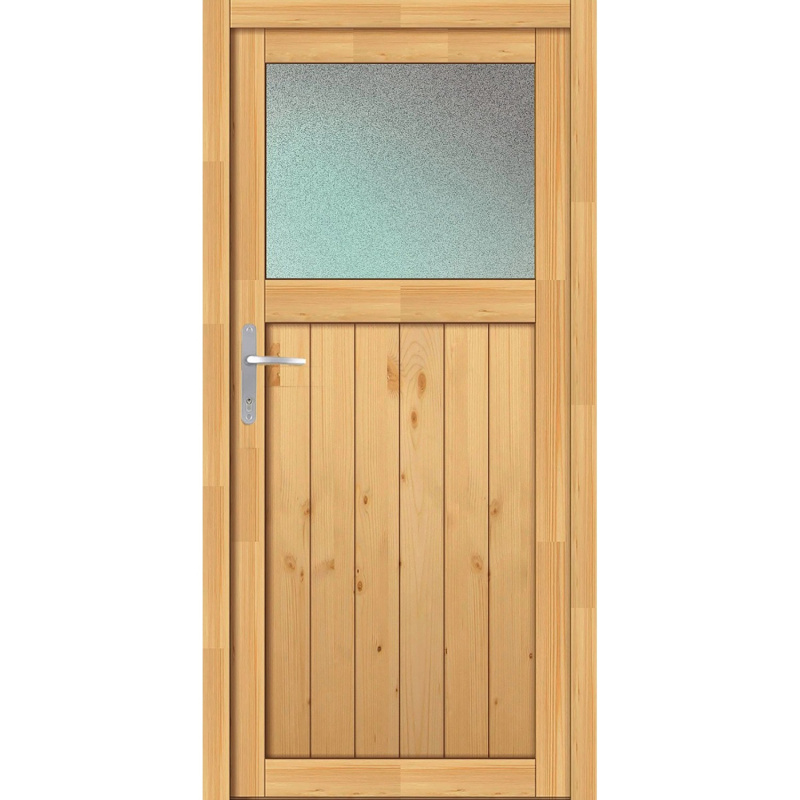 Panto Dřevěné vedlejší vchodové dveře NET 501-88, přírodní smrk, 88 x 200 cm, L