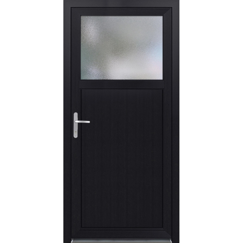 Panto Plastové vedlejší vchodové dveře K504, bílá/antracitová, 98 x 198 cm, L