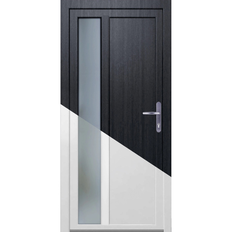 PANTO Plastové vedlejší vchodové dveře K 511 bílé/antracitové 98 x 198 cm, L
