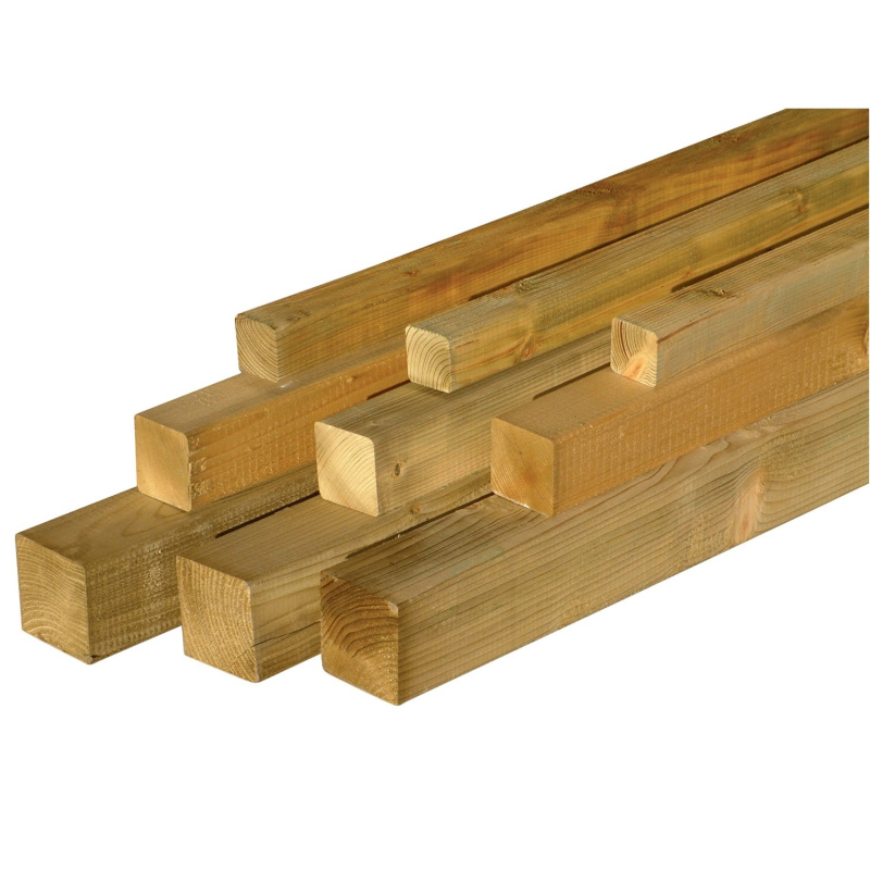 Čtyřhranný sloupek tlakově impregnovaný, zelený, 210 x 9 x 9 cm