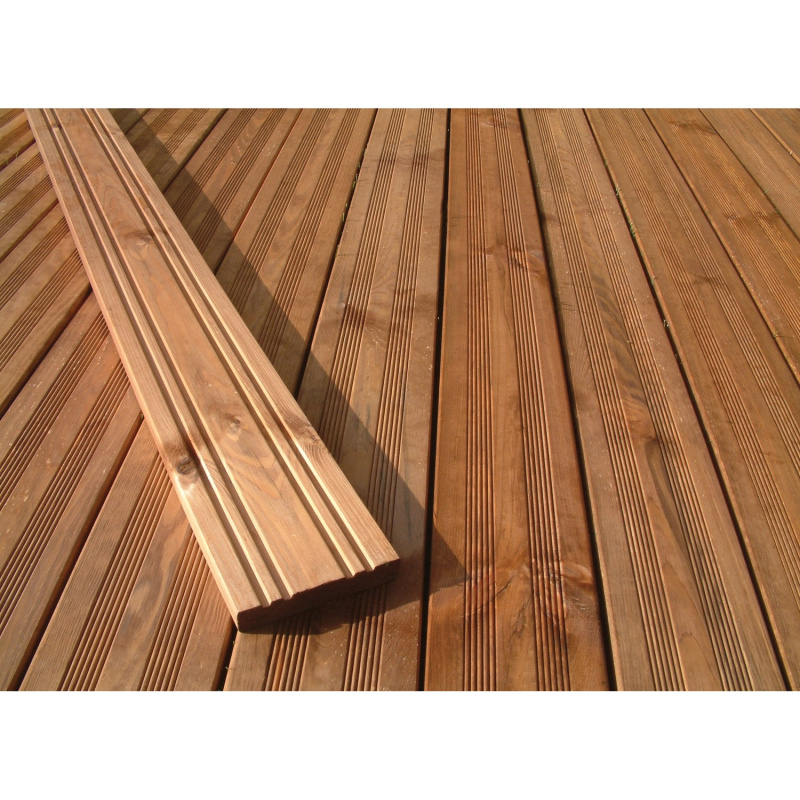 Rettenmeier Terasové prkno rýhované/žebrované, hnědé, 3000 x 27 x 144 mm