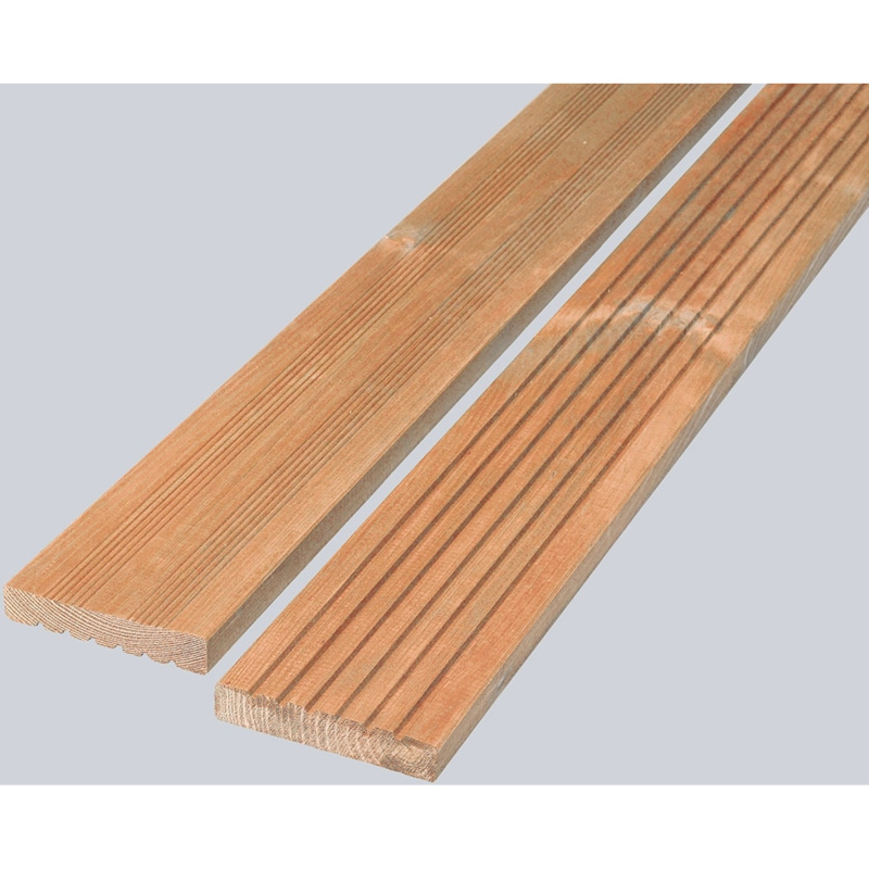 Terasové prkno žebr./dráž. jehl.dřevo Mediterran 300 x 2,8 x 14,5 cm