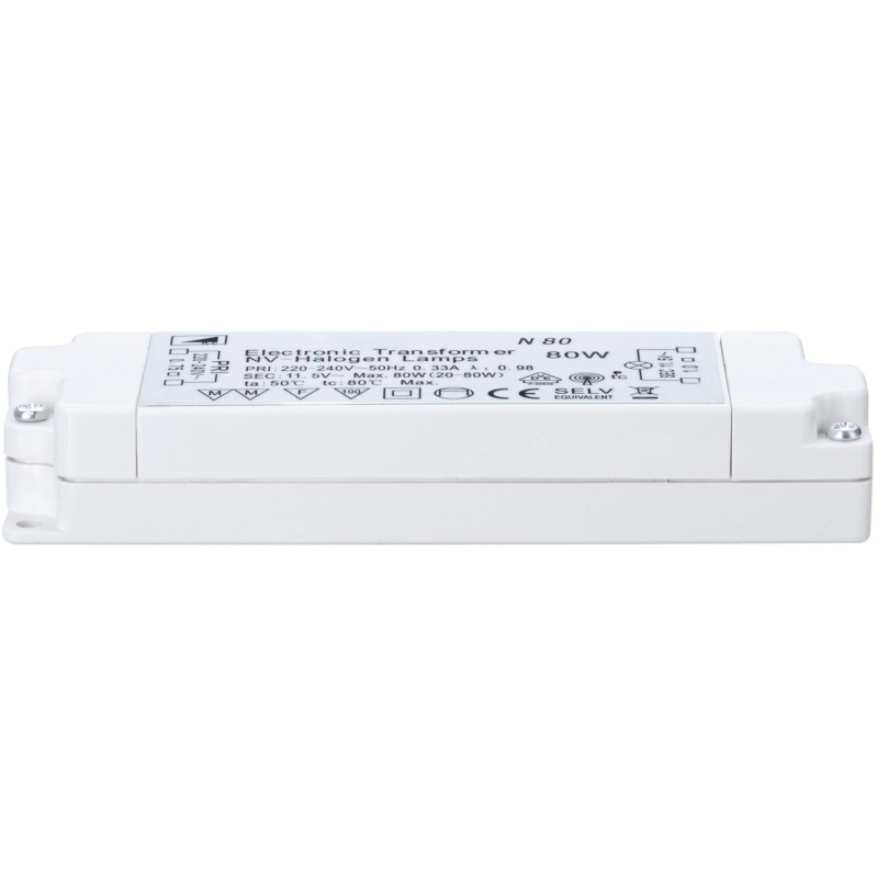 Transformátor elektronický 20-80 W bílý